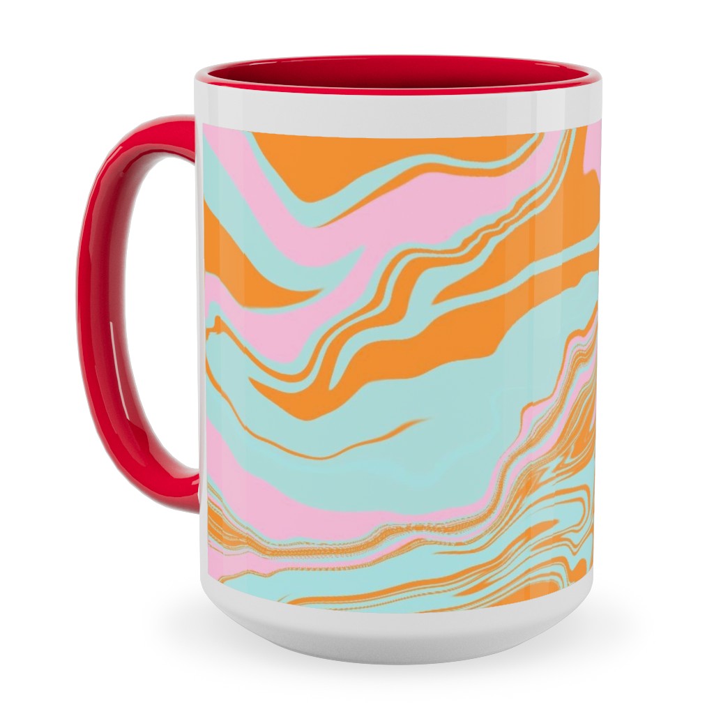 Marmor Ceramic Mug, Red,  , 15oz, Orange