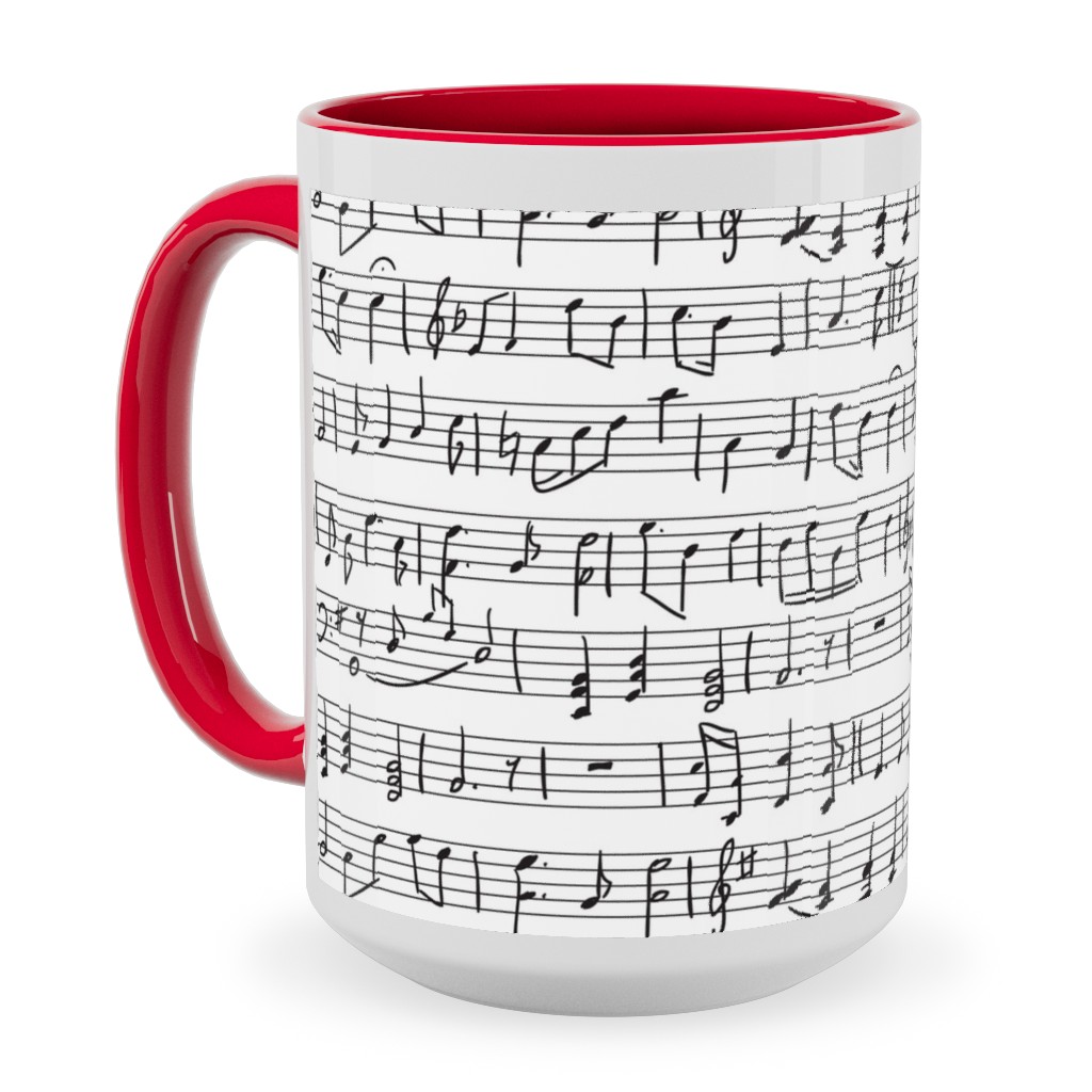 Music - Favorite Subject Ceramic Mug, Red,  , 15oz, Black