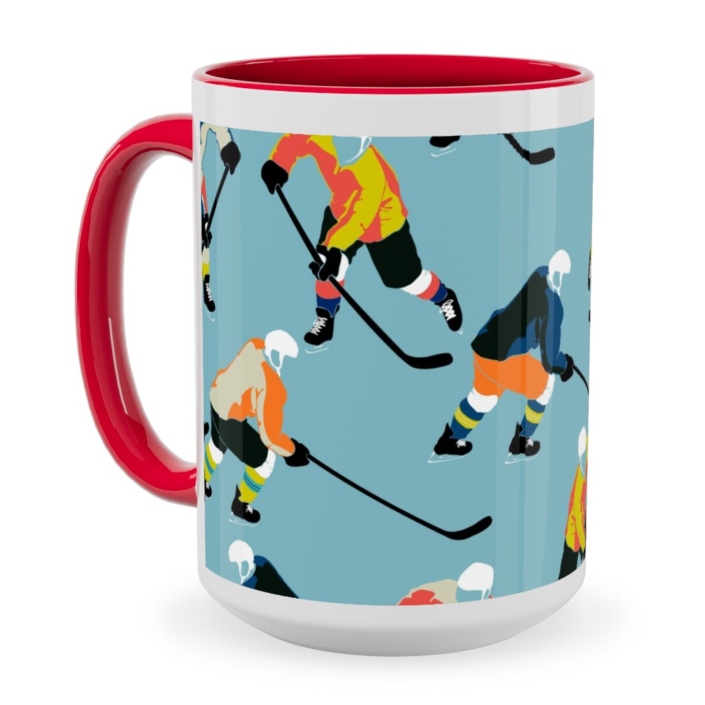 Active Hockey - Multicolor Ceramic Mug, Red,  , 15oz, Blue