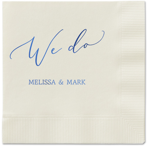 Snapshot Serenity Napkin, Blue, Ecru, royal