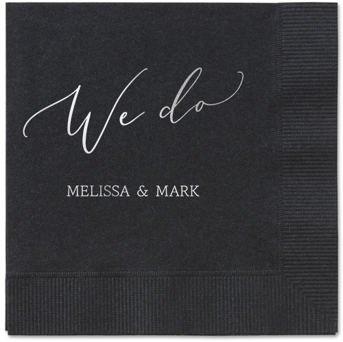 Snapshot Serenity Napkin, Grey, Black, silver