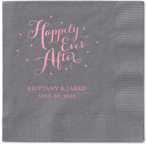 Divine Forever Napkins, Pink, Pewter