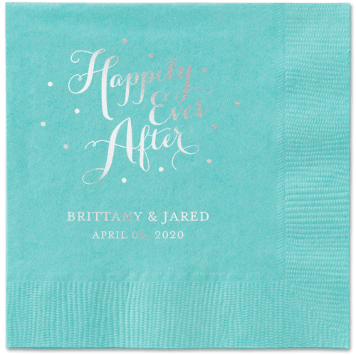 Divine Forever Napkins, Grey, Aqua