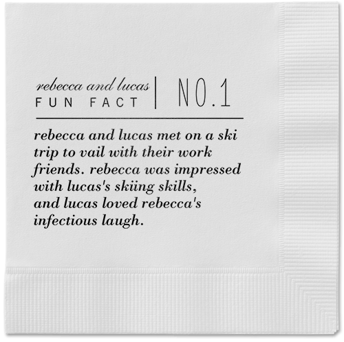 Fascinating Story Napkins, Black, White, Black