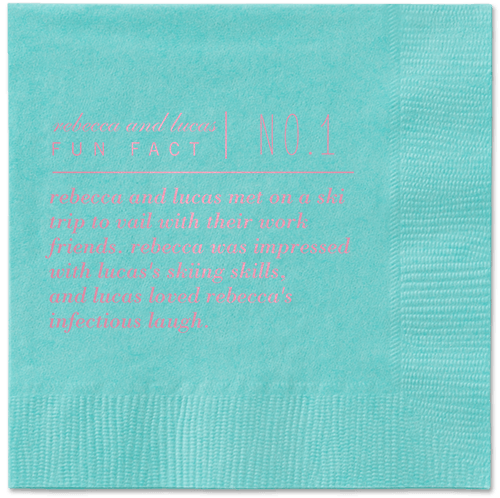 Fascinating Story Napkins, Pink, Aqua