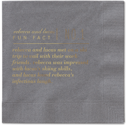 Fascinating Story Napkins, Yellow, Pewter, Gold