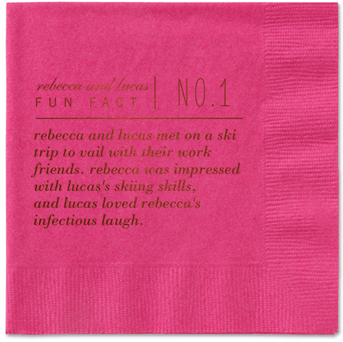 Fascinating Story Napkins, Brown, Magenta