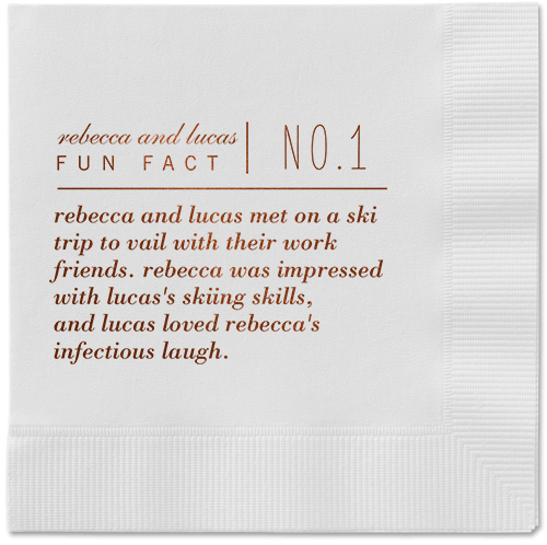 Fascinating Story Napkins, Brown, White, Mocha