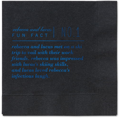 Fascinating Story Napkins, Blue, Black, Royal
