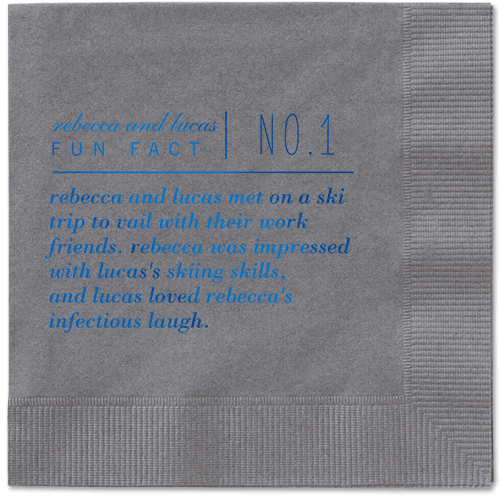 Fascinating Story Napkins, Blue, Pewter, Royal