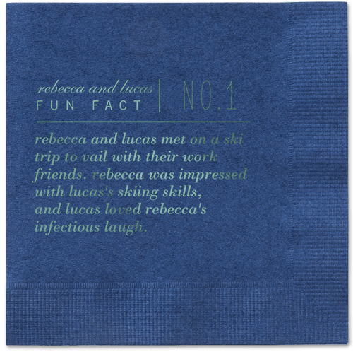 Fascinating Story Napkins, Green, Navy, Sage