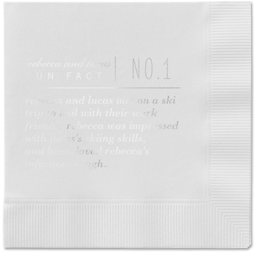 Fascinating Story Napkins, Grey, White, Silver