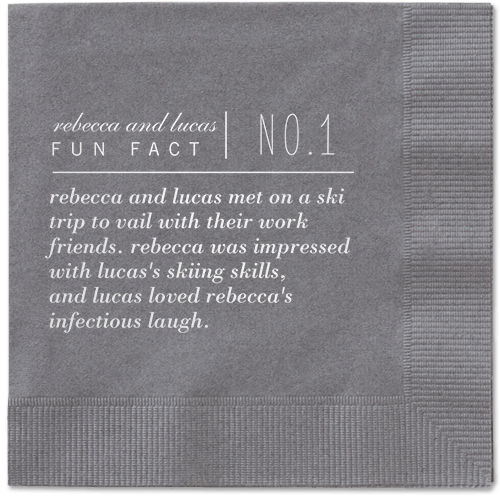 Fascinating Story Napkins, White, Pewter