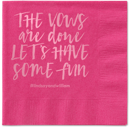 Fun Factor Napkins, Pink, Magenta
