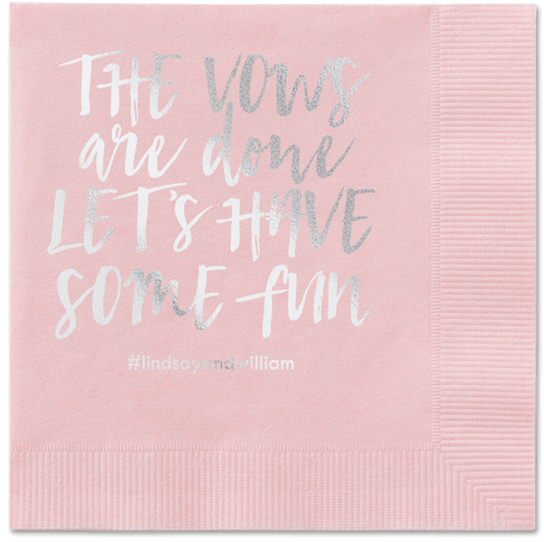 Fun Factor Napkins, Grey, Blush