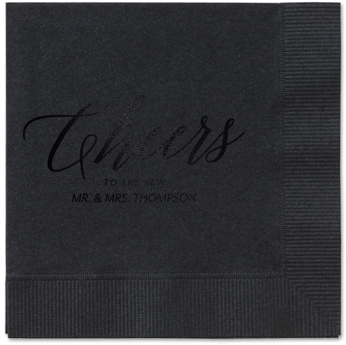 Hearty Clink Napkins, Black, Black