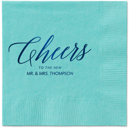 Hearty Clink Napkins, Blue, Aqua