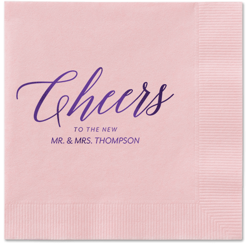 Hearty Clink Napkins, Purple, Blush