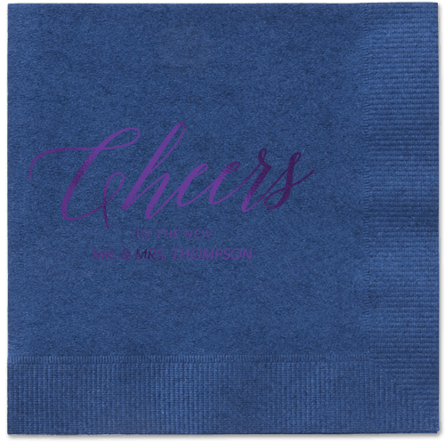 Hearty Clink Napkins, Purple, Navy, Purple