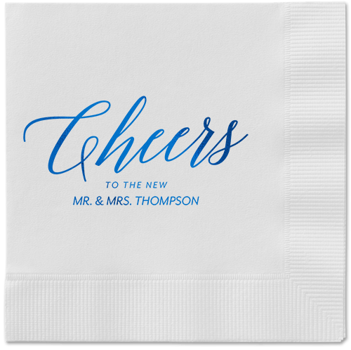 Hearty Clink Napkins, Blue, White