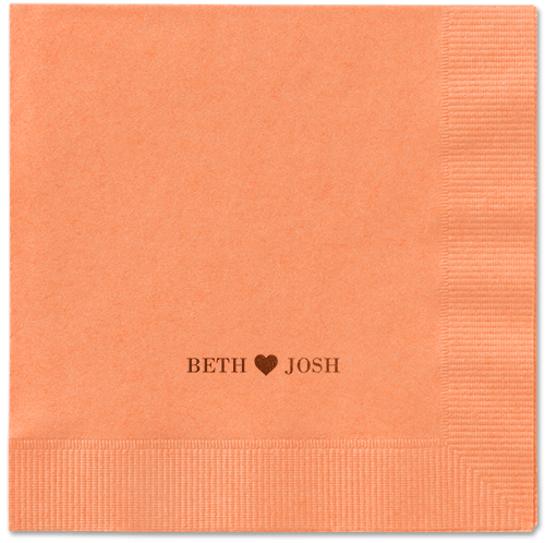 Inseparable Love Napkins, Brown, Coral, Mocha