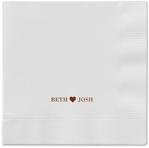 Inseparable Love Napkins, Brown, White, Mocha