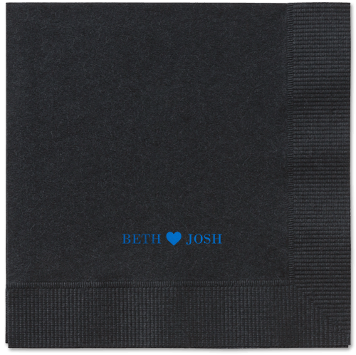 Inseparable Love Napkins, Blue, Black, Royal
