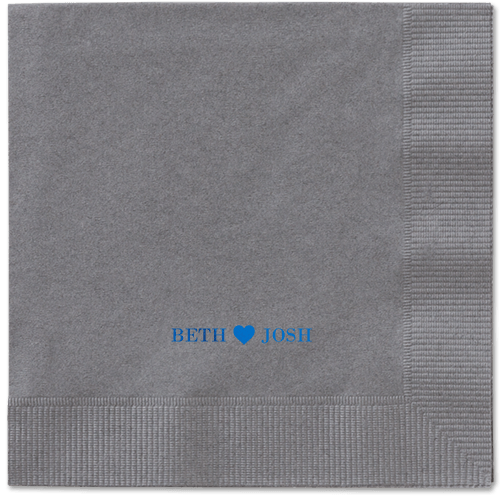 Inseparable Love Napkins, Blue, Pewter, Royal