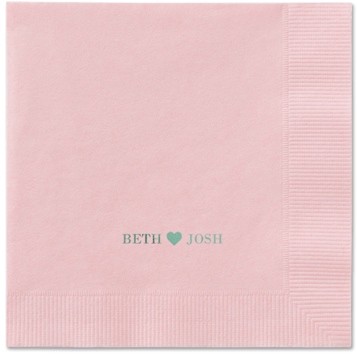 Inseparable Love Napkins, Green, Blush