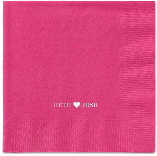 Inseparable Love Napkins, Grey, Magenta