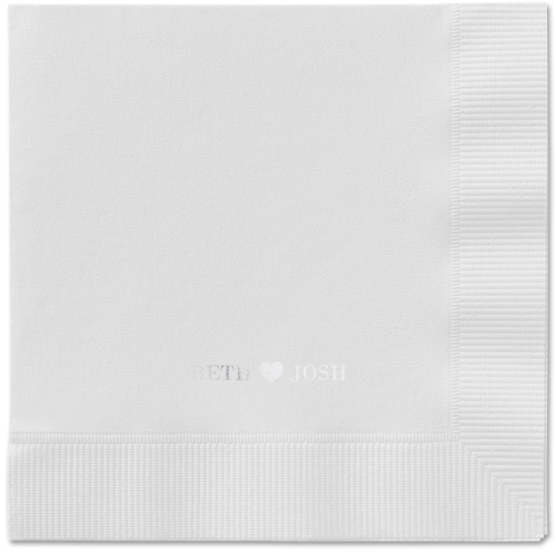 Inseparable Love Napkins, Grey, White