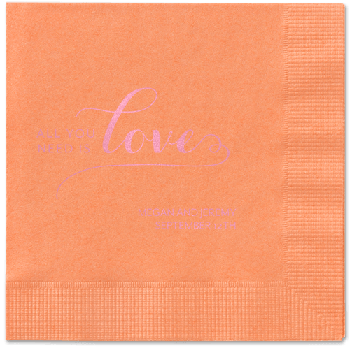 Lovely Feeling Napkins, Pink, Coral, Blush