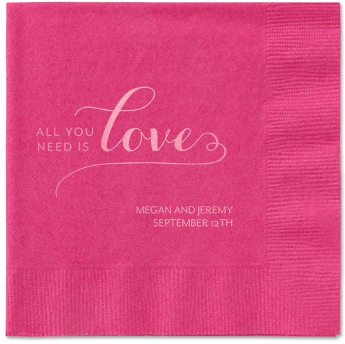 Lovely Feeling Napkins, Pink, Magenta