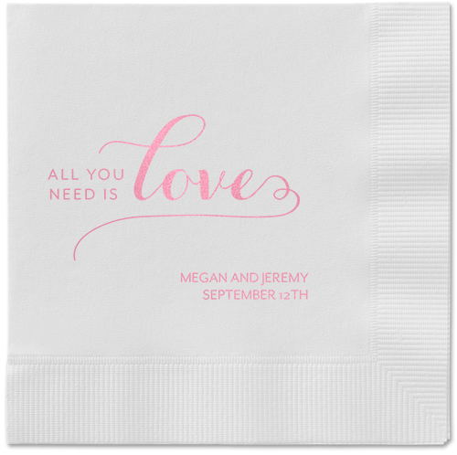 Lovely Feeling Napkins, Pink, White, Blush