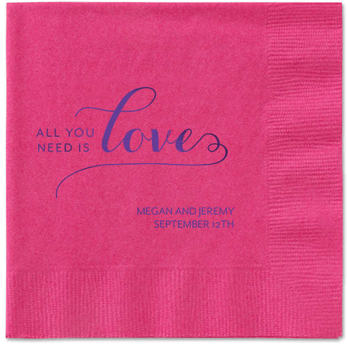 Lovely Feeling Napkins, Purple, Magenta