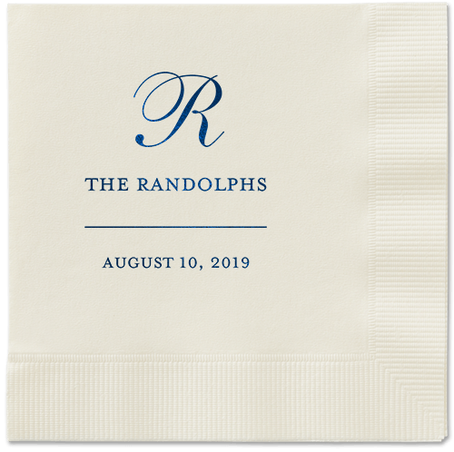 Personalized Blue Napkins