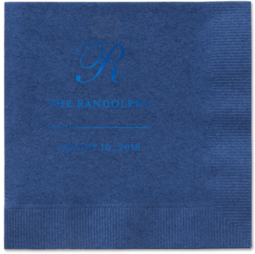 Monogrammed Love Napkins, Blue, Navy, Royal
