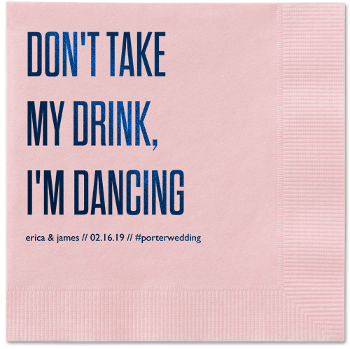 Pouring Love Napkins, Blue, Blush, Midnight