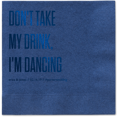 Pouring Love Napkins, Blue, Navy, Midnight