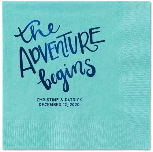 Remarkable Adventure Napkins, Blue, Aqua, Midnight