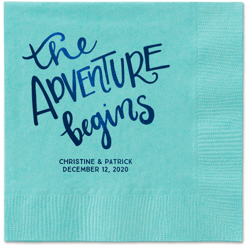 Remarkable Adventure Napkins, Blue, Aqua