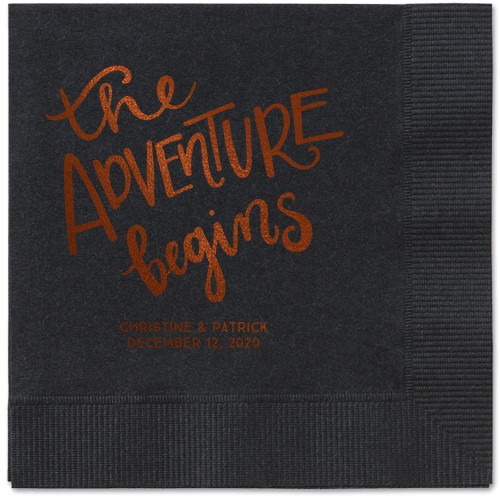 Remarkable Adventure Napkins, Brown, Black, Mocha