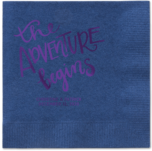Remarkable Adventure Napkins, Purple, Navy, Purple