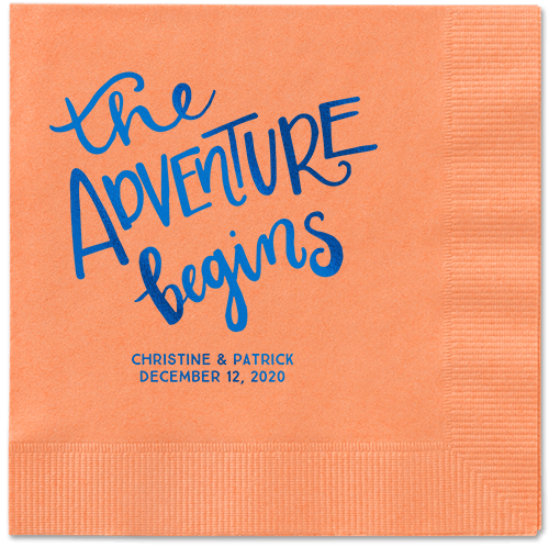 Remarkable Adventure Napkins, Blue, Coral, Royal