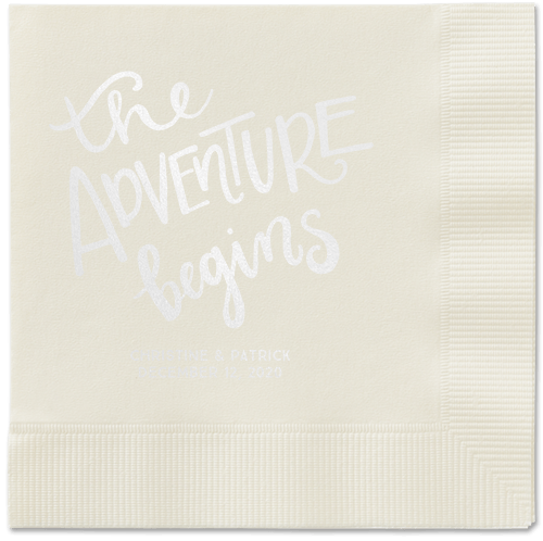 Remarkable Adventure Napkins, White, Ecru