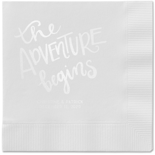 Remarkable Adventure Napkins, White, White