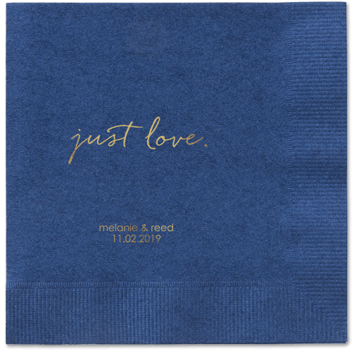 Romantic Delight Napkins, Yellow, Navy, Gold