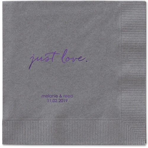 Romantic Delight Napkins, Purple, Pewter, Purple