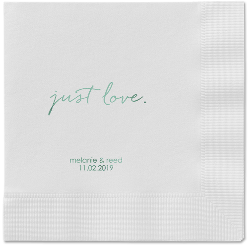 Romantic Delight Napkins, Green, White, Sage
