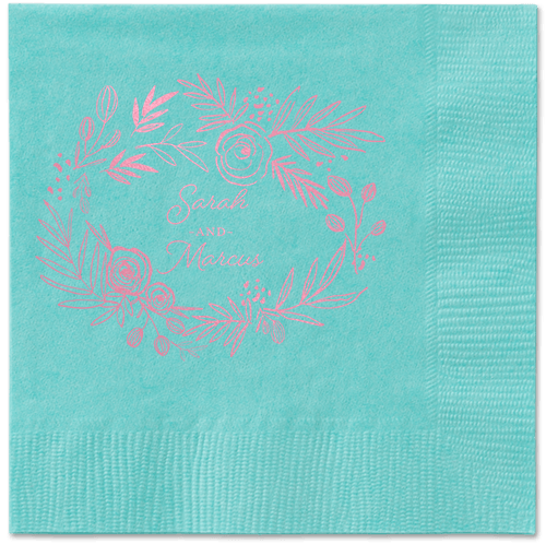 Delightfully Entwined Napkins, Pink, Aqua, Blush